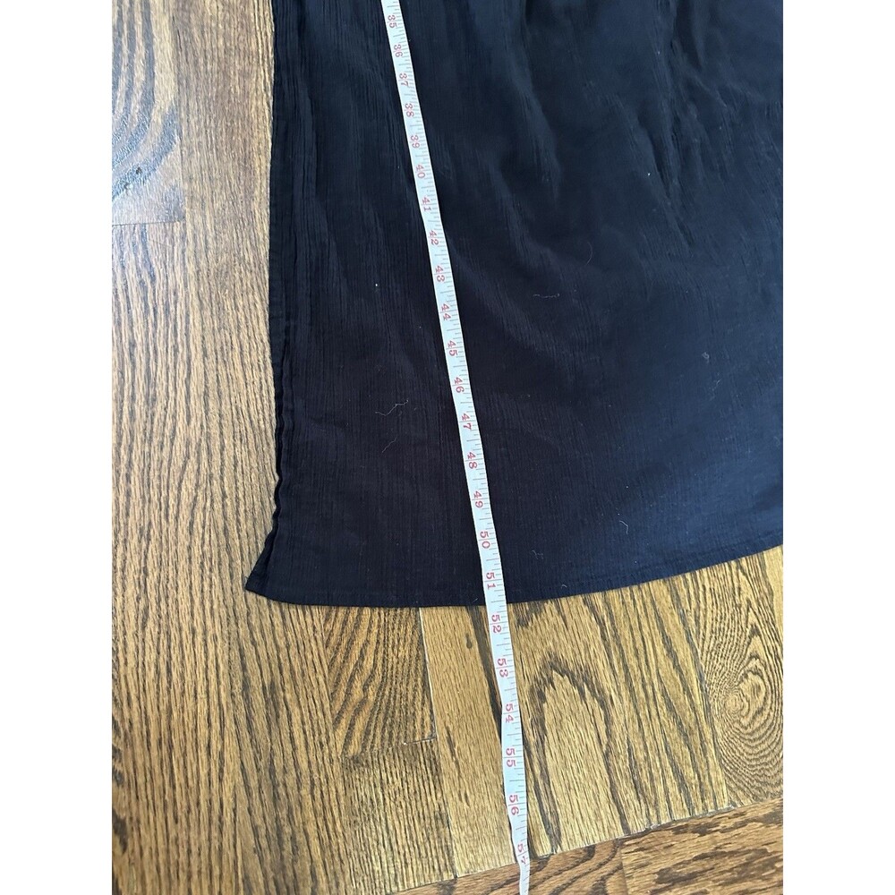 Kona Sol Sz Medium Gauzy Black 100% Cotton Dress Back Tie Swimsuit Coverup Beach - Picture 10 of 10